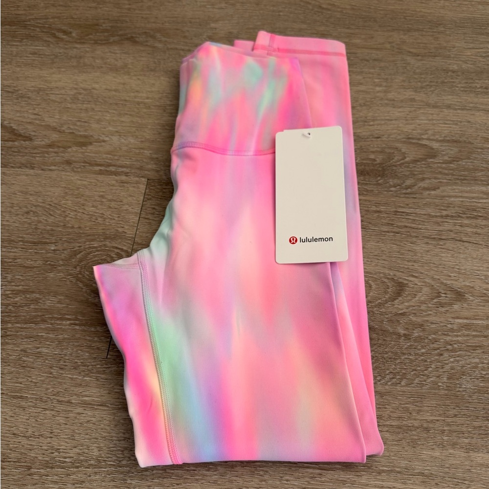 Lululemon Women’s Wunder Train High-Rise Tight 25" Psychedelic Wash Multi Size 4 - Picture 2 of 12